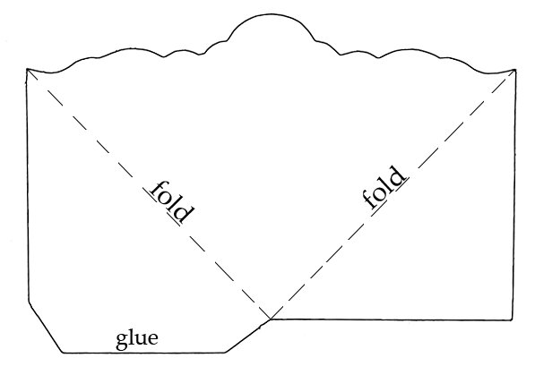 Схема кармашка из бумаги