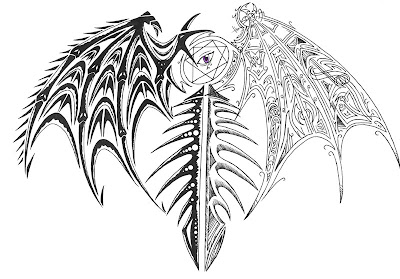 Angel Wings tattoo design,