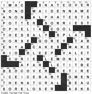 The New York Times Crossword in Gothic: 02.29.08 -- The Leap Year Puzzle