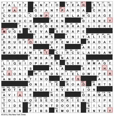10 best crossword puzzles ideas The New York Times Crossword in Gothic: 05.09.10 — Mothers of Invention
