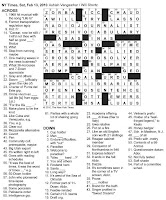Does doing crosswords stave off alzheimer’s disease? The New York Times Crossword in Gothic: 02.13.10 – The Cruciverbalists' Valentine