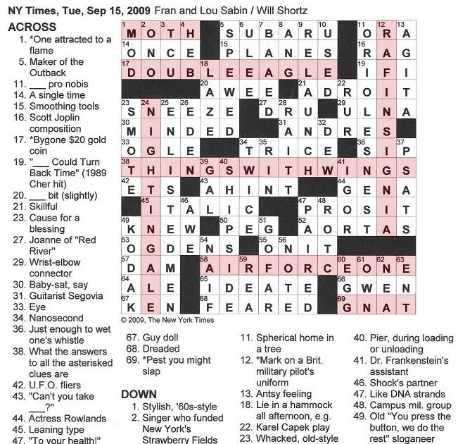 Wet One'S Whistle Crossword Marti Answer Duguay Friday June Carpenter Grid