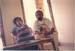 Mum,Greta and myself in "Rudolph Cottage" in Bangalore.