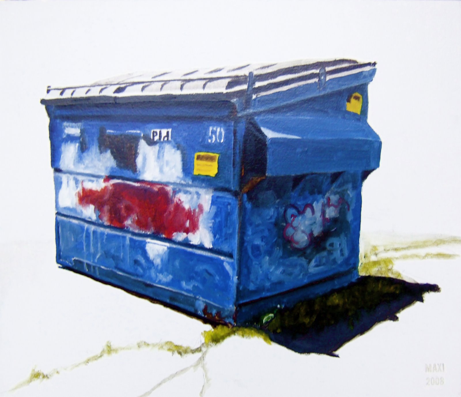 Ghosts Of The Great Highway Dumpster paintings by Rachel Maxi.
