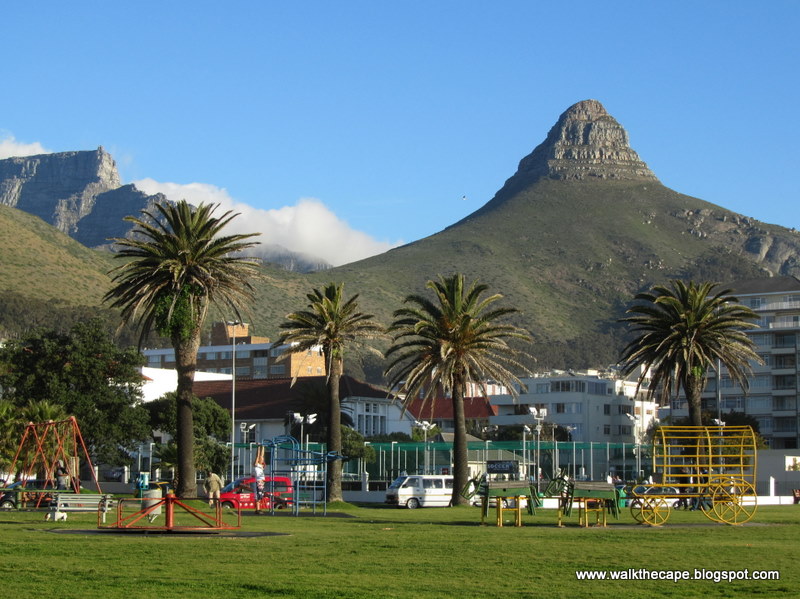 Walking the Cape: Sea Point Prom: Lawn, Palms & Sea