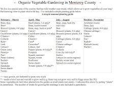 Vegetable Growing Guide for the central coast of CA