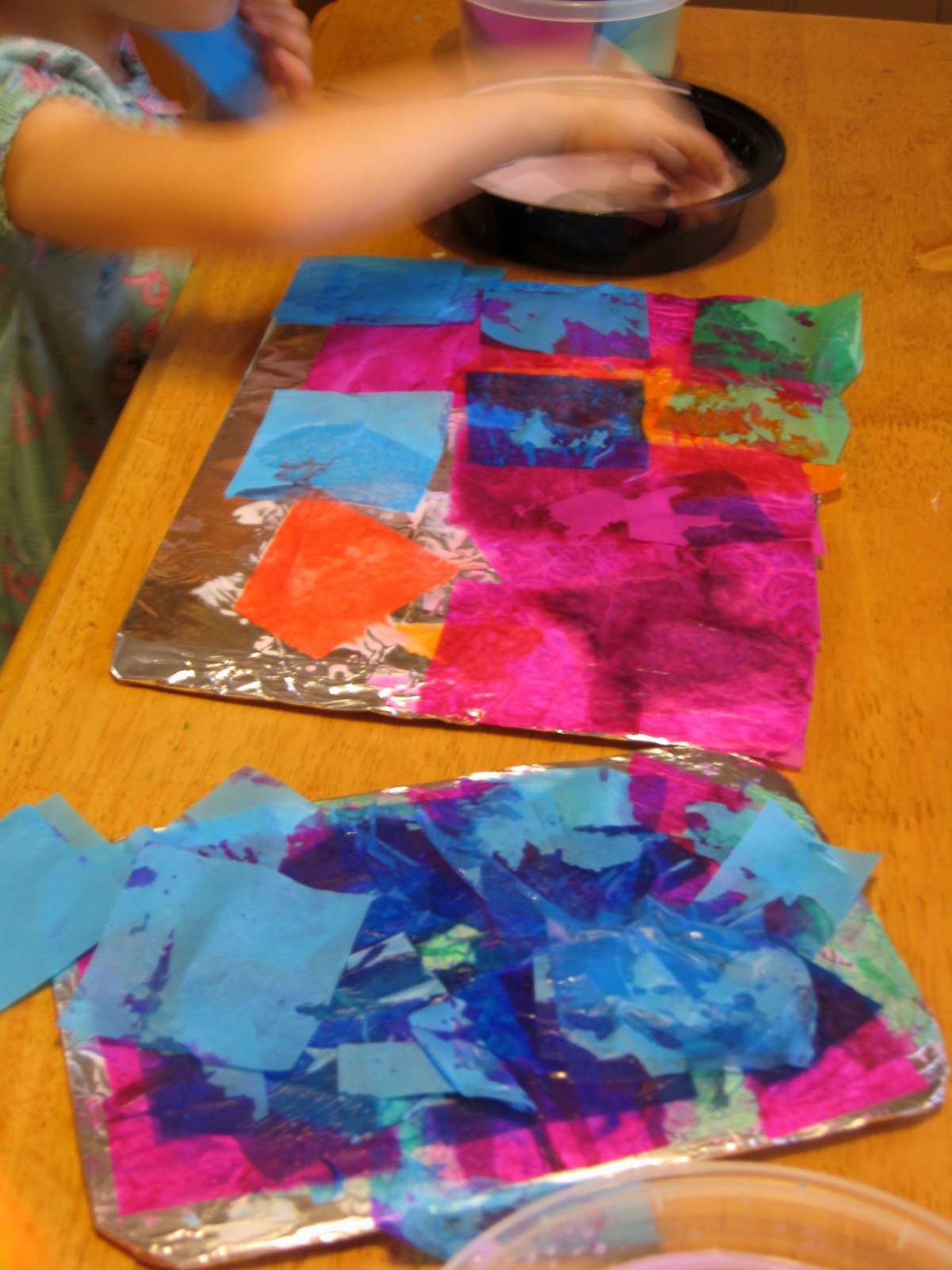 Fun Crafts for Preschoolers Tissue Paper Art