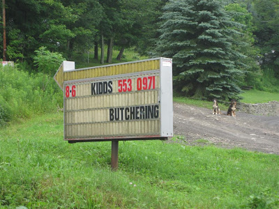funny sign, kidds butchering