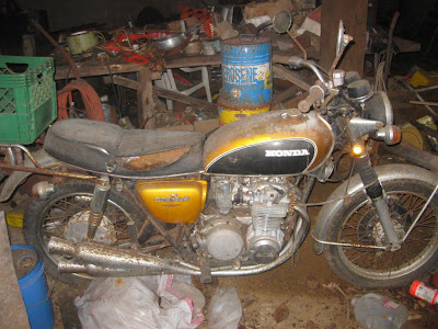 1972 honda cb500 found in an abandoned house in jackson michigan