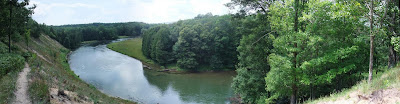 wide river view of the manistee national forest and river
