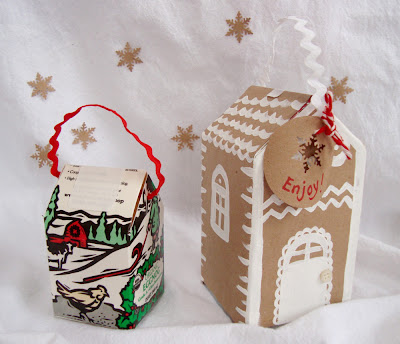 simple gifts: milk carton cookie houses