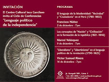 Nueva conferencia; 16 de diciembre. Centro Cultural Inca Garcilaso de la Vega (Lima)