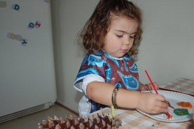 Toddler PineCone Painting Activity