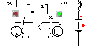 Electronic & Computer Tips.: A Transistor RS Flip Flop