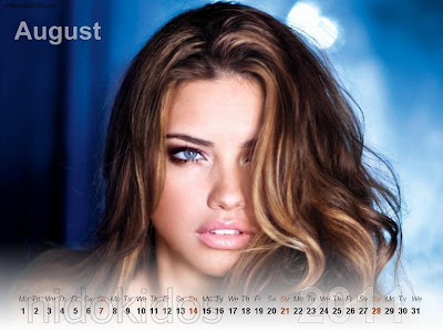 New Year 2011 Calendar, Adriana Lima Desktop Wallpapers