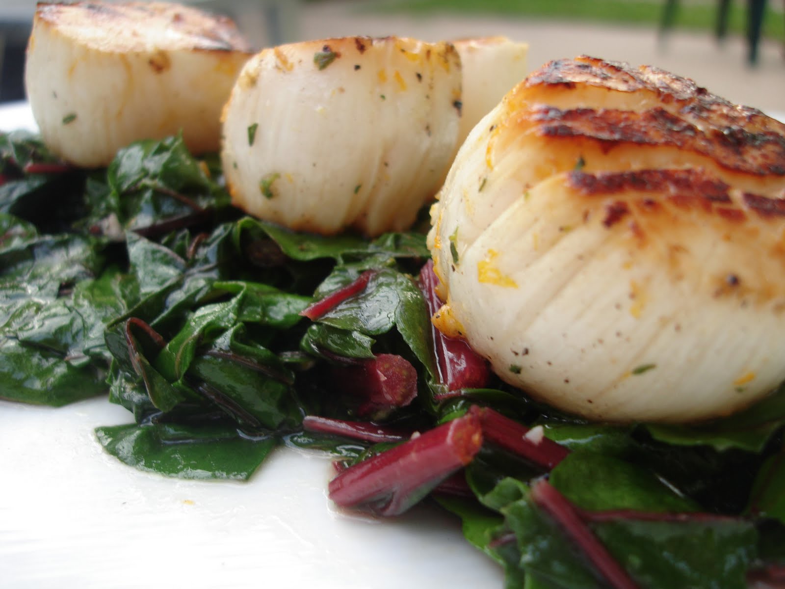 LoveLife Method Scallops with Wilted Greens