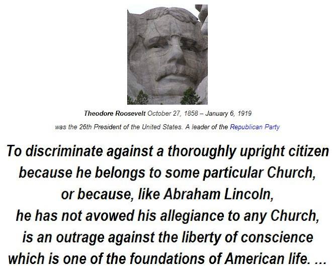 or because, like Abraham Lincoln,   he has not avowed his allegiance to any Church
