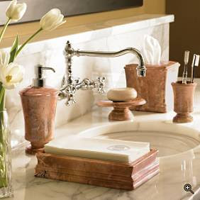 ACCESORIOS DE BAÑOS LUJOSOS - Mármol y Onice Ambar - Decoractual