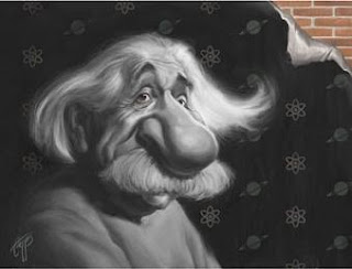 Einstein caricatura ciencia religion