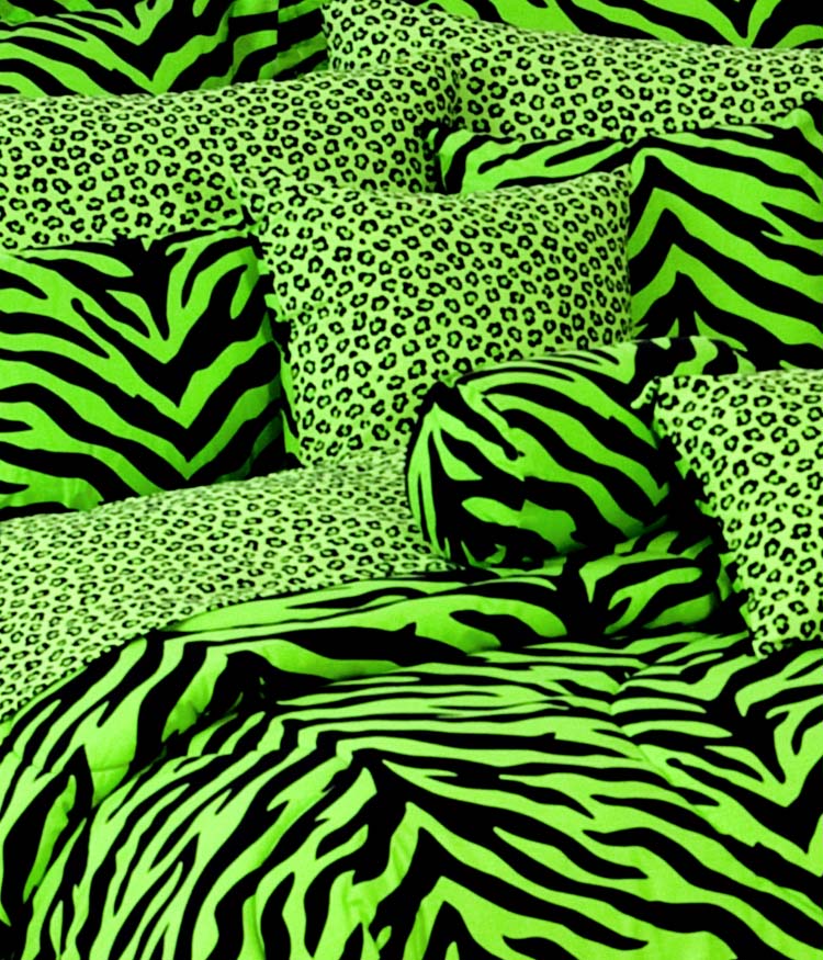 Zebra Bedding Lime Zebra Bedding