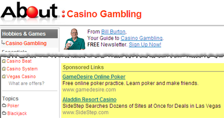 Ads on Gambling