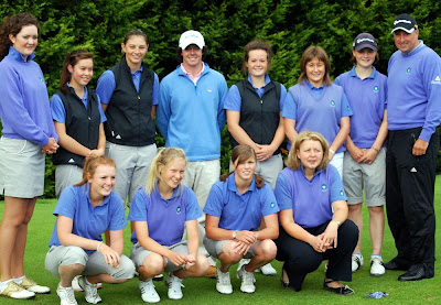 The Scottish Girls Team with Rory McIlroy --- Click to enlarge