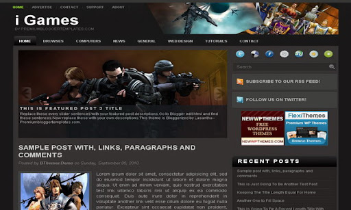 i Games Blogger Template