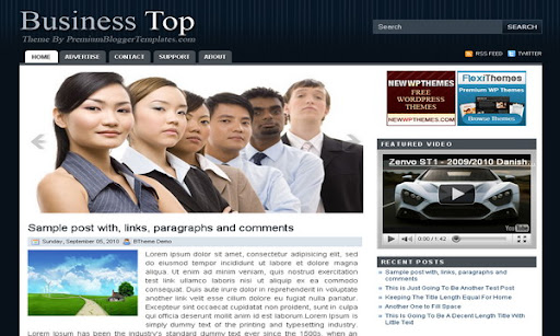 Business Top Blogger Template