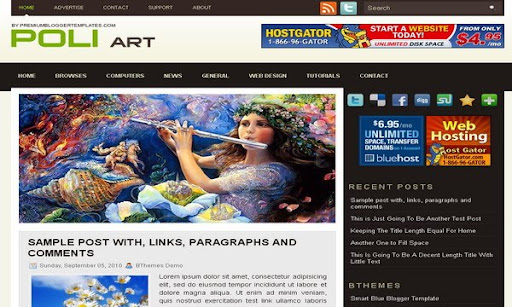 Poliart Blogger Template