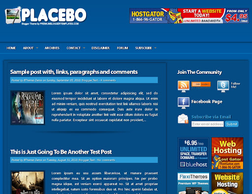 Placebo Blogger Template