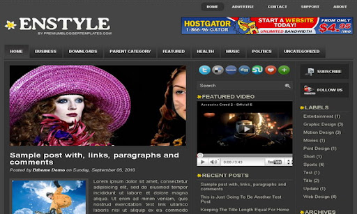 Enstyle Blogger Template