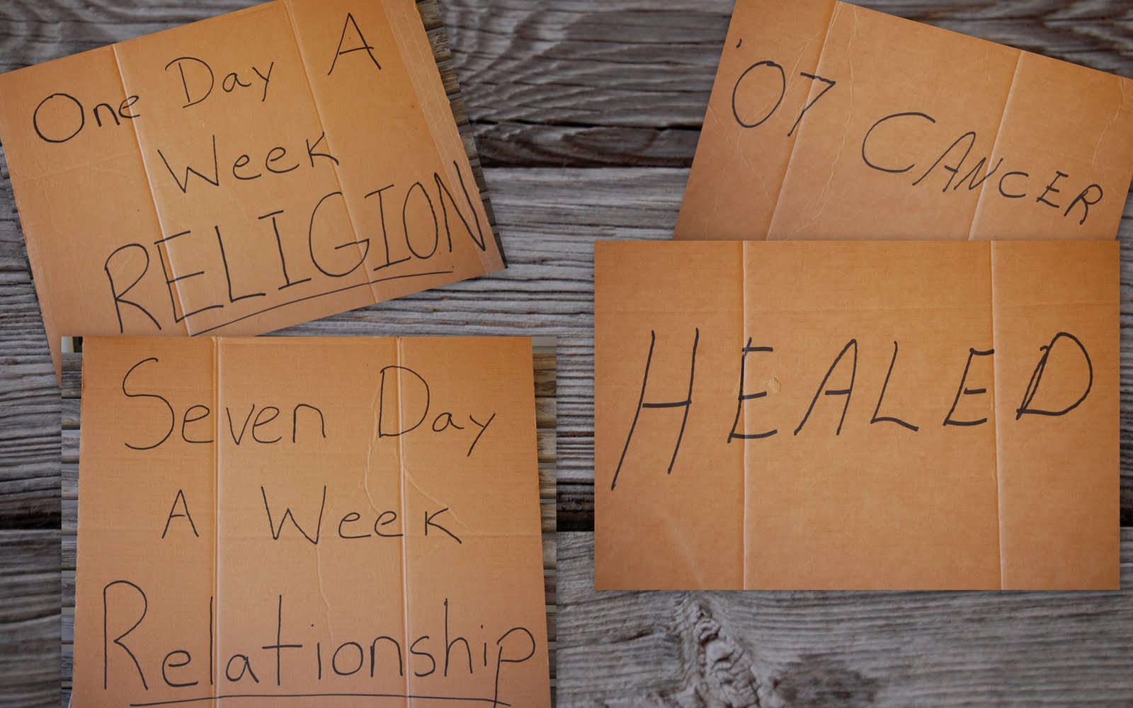 Life Stories Cardboard Testimonies