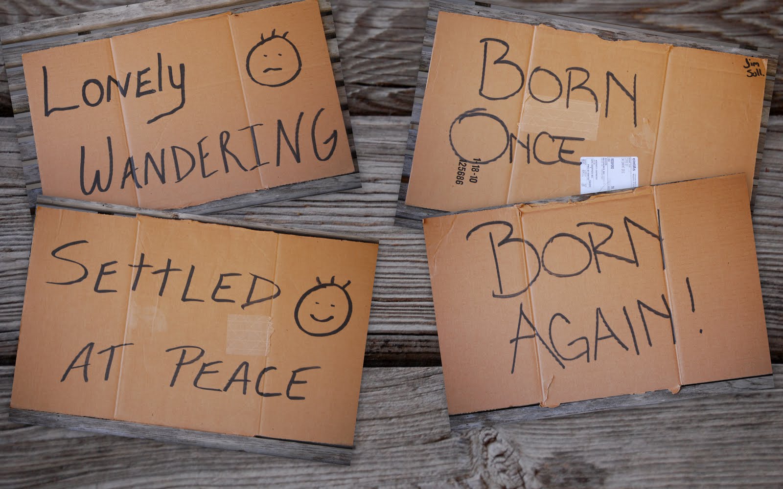 Life Stories Cardboard Testimonies