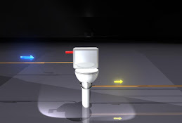 Toilet disconnected from the fresh water source