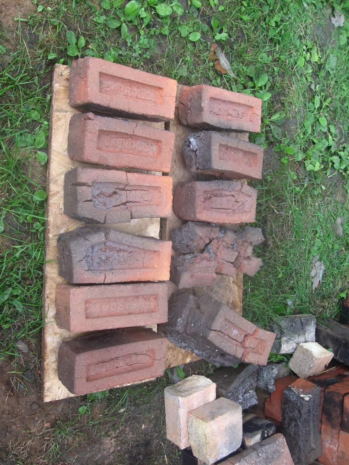 Make Your Own Bricks Bottle kiln, firing 2, better but not good