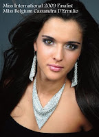 Miss International 2009 Top15 Finalist- Miss Belgium Cassandra D'Ermilio
