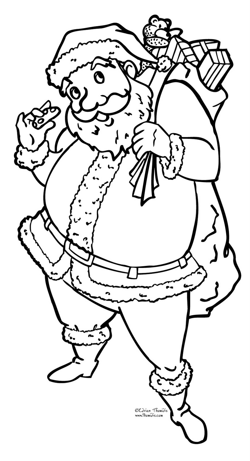 A picture paints a thousand words: Coloring Page Santa