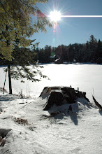 Sun Spills Across the Frozen Lake