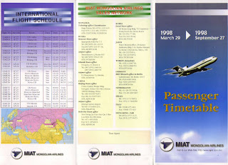 Airline memorabilia: MIAT Mongolian Airlines (1998) [completo]