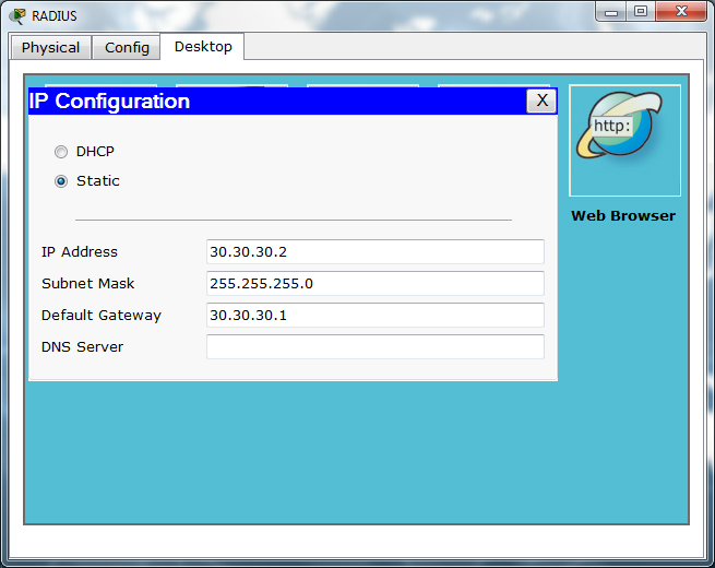 Configuración de Servidor Radius en Packet Tracer