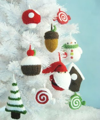 Knit
 christmas ball ornament patterns
