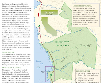 garrapata map state park trail hikes monterey brochure