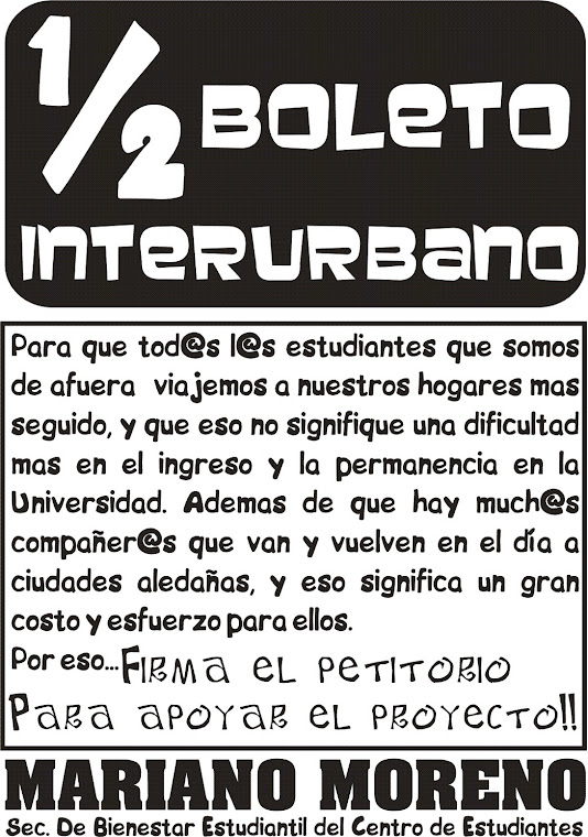 Por el... medio boleto interurbano!