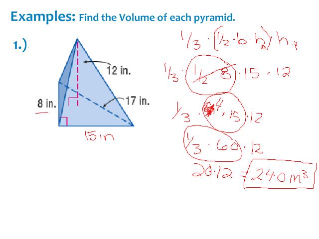 archived blogs: Volume of Pyramids and Cones
