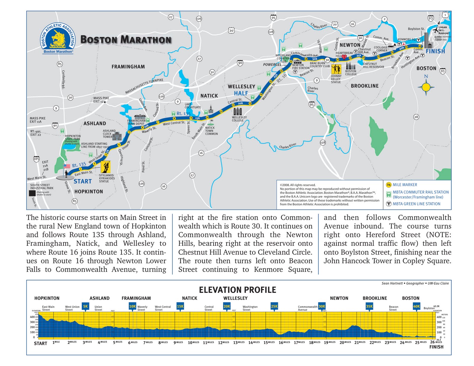 RunTri Boston Marathon Course Video and Map