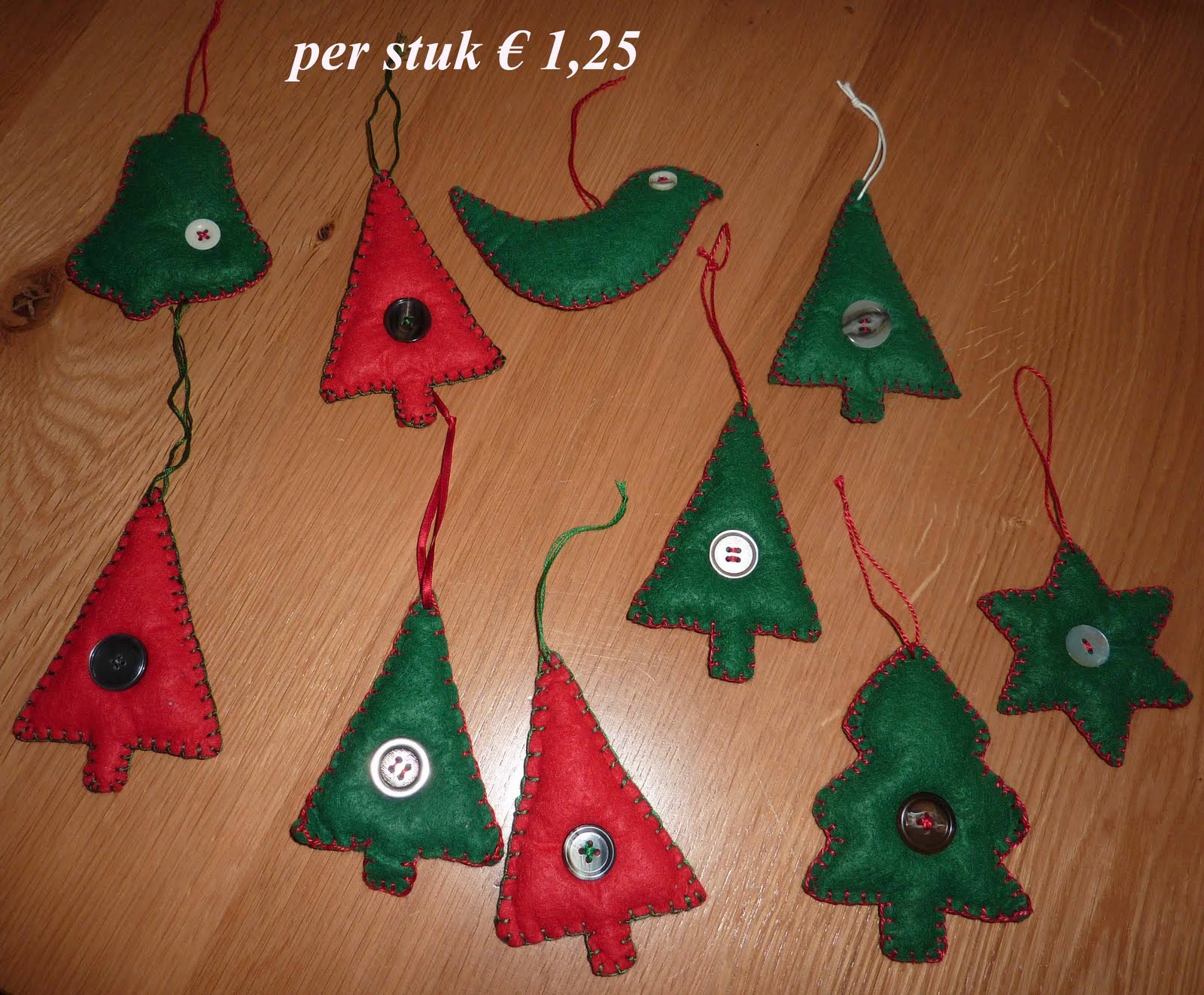 storting Vooraf nevel Marjan's belevenissen in huis en tuin.: 101002 Decoraties van vilt / kerst  / kerstboom