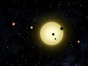O sistema Kepler11 como visto pelo telescópio espacial Kepler.