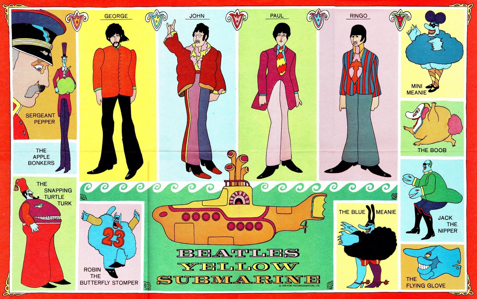 Patrick Owsley Cartoon Art and More! YELLOW SUBMARINE GOLD KEY COMIC COVER & POSTER!