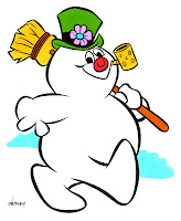 Cartoon of Frosty the snowman