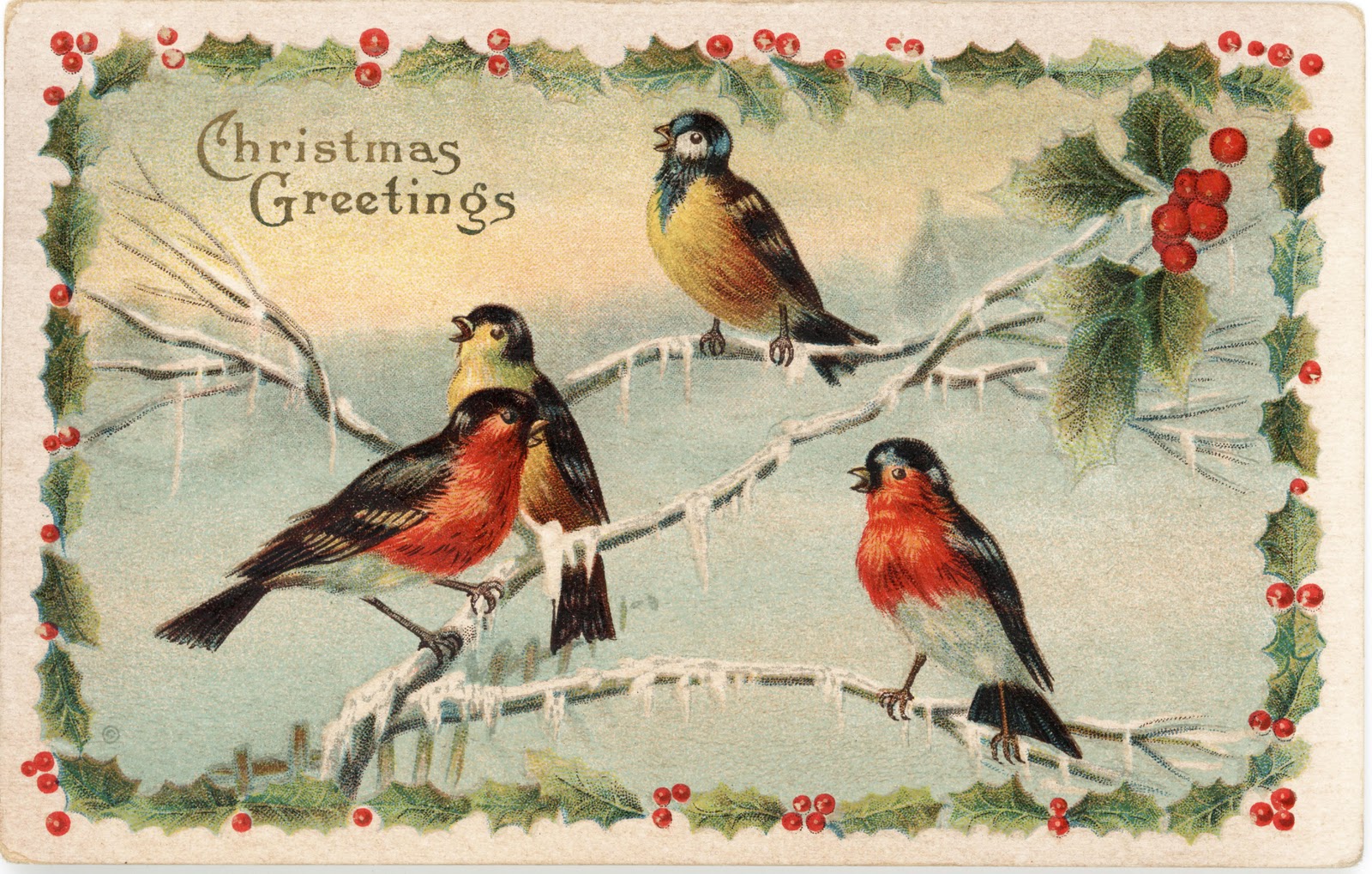 ANTIQUE CARD HOLIDAY POST | ANTIQUES CENTER